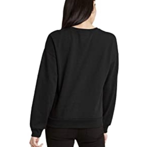 Peanuts Black Spooky Snoopy Halloween Pullover Sweatshirt Sweater Juniors M NEW - Picture 2 of 7